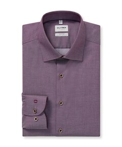Heren overhemd lange mouw paars