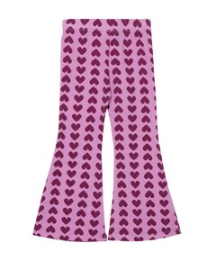 Purple hearts flared meisjes broek roze
