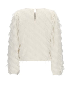 Meisjes blouse lange mouw ecru