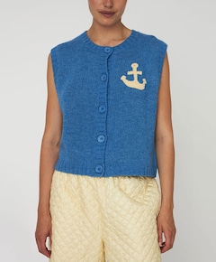 Dames gilet blauw
