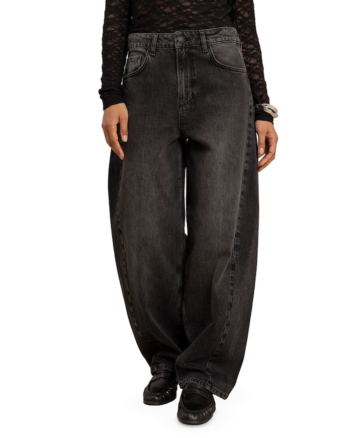 Frenkie balloon dames jeans grijs