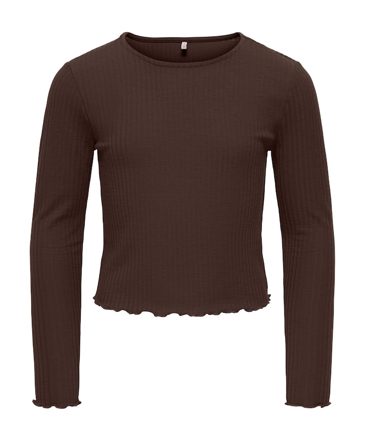 Meisjes longsleeve bruin
