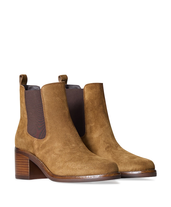 dames enkellaarzen bruin