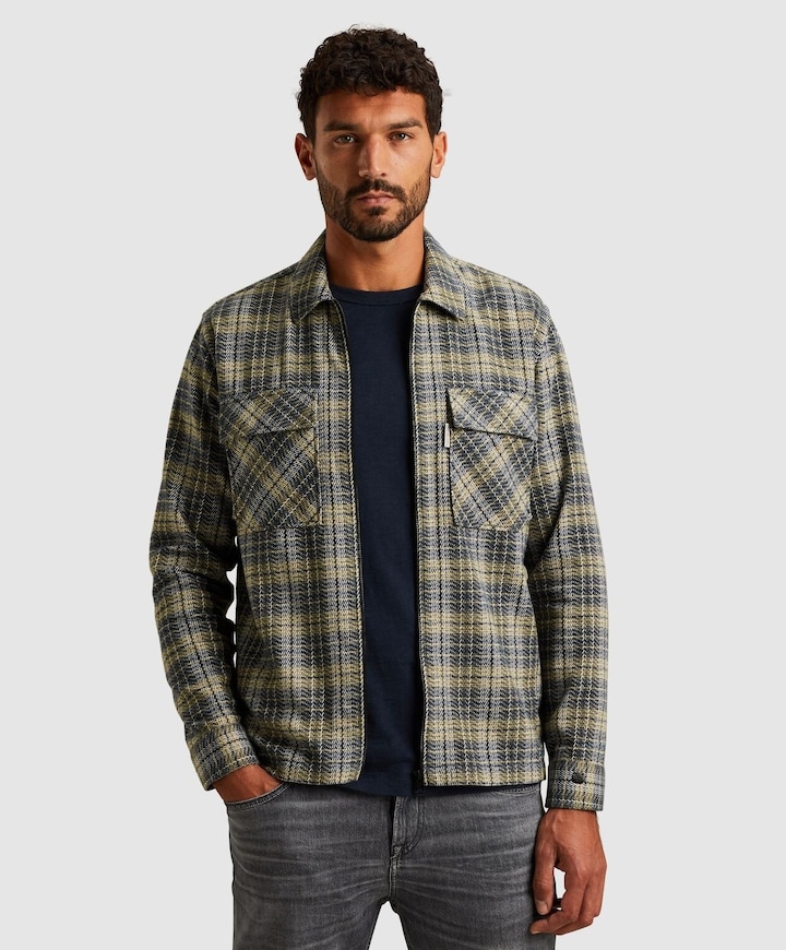 Heren overshirt grijs