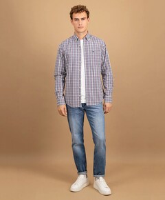 Overhemd lange mouw bordeaux