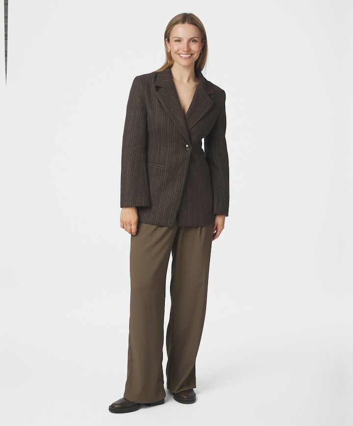 Dames blazer bruin