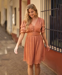 Dames jurk oranje