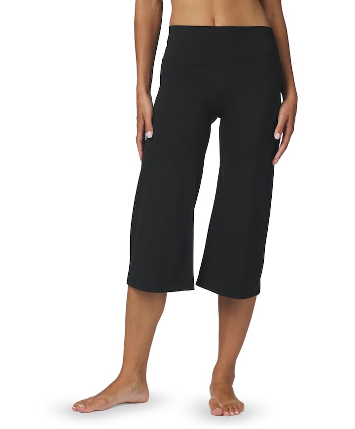Lauri Wide dames capri broek zwart