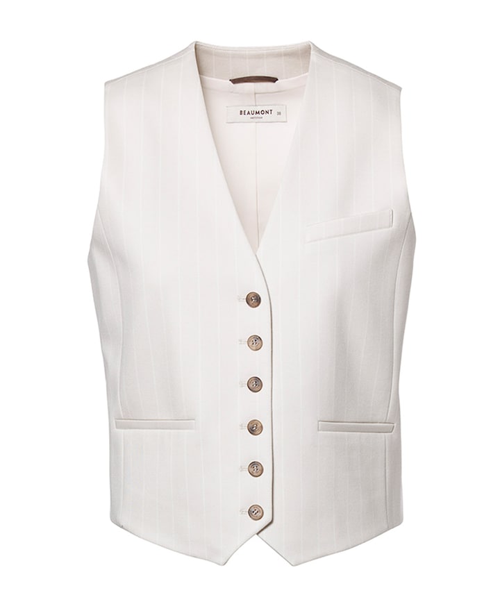 Dames gilet beige