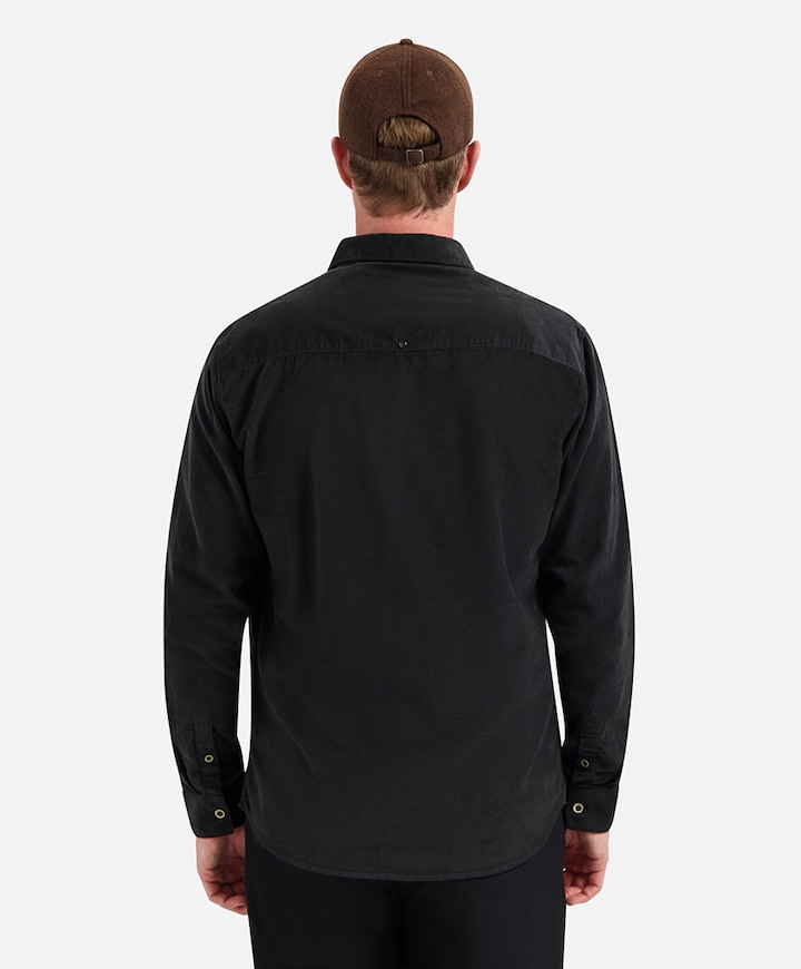 Heren overhemd lange mouw zwart