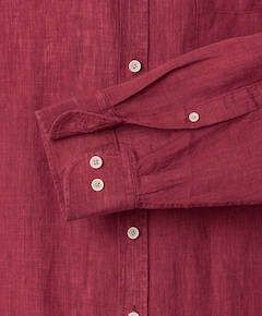 Heren overhemd lange mouw rood