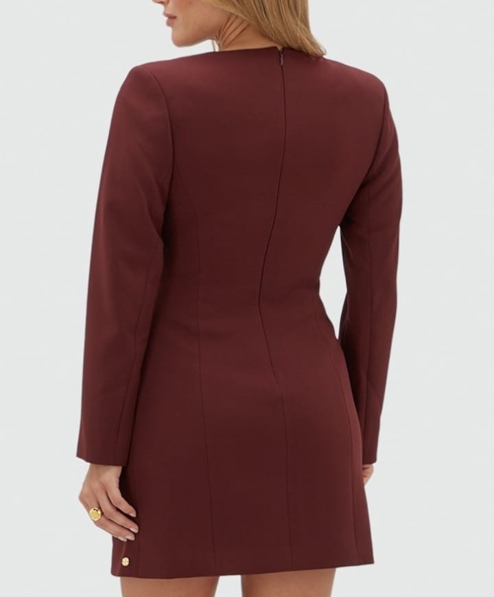 Dames jurk bordeaux