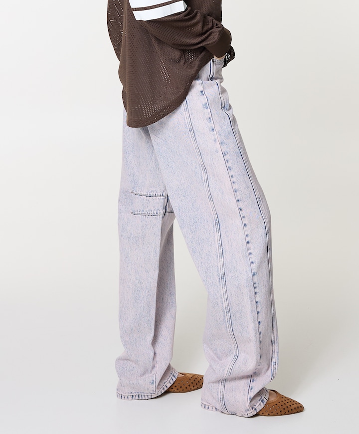 Drew Barrel Panel Tall Iced Rose dames jeans roze