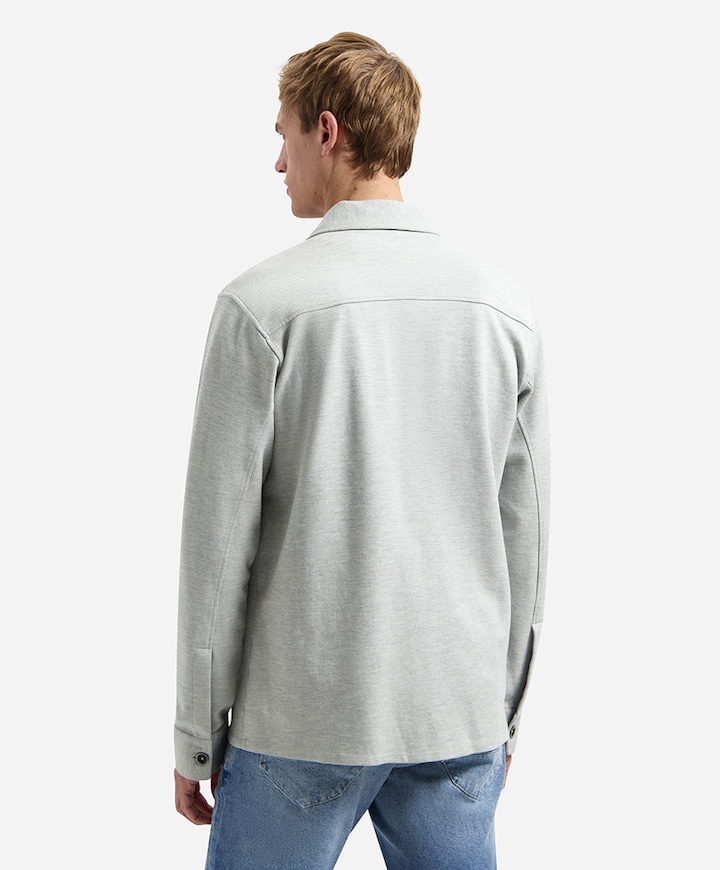 Heren overshirt grijs