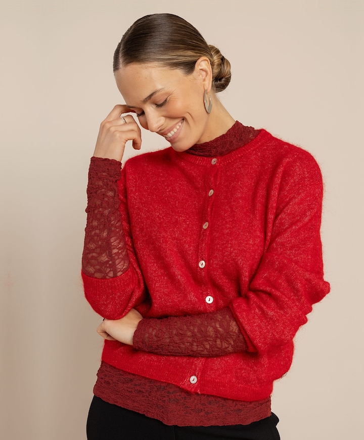 Dames vest rood