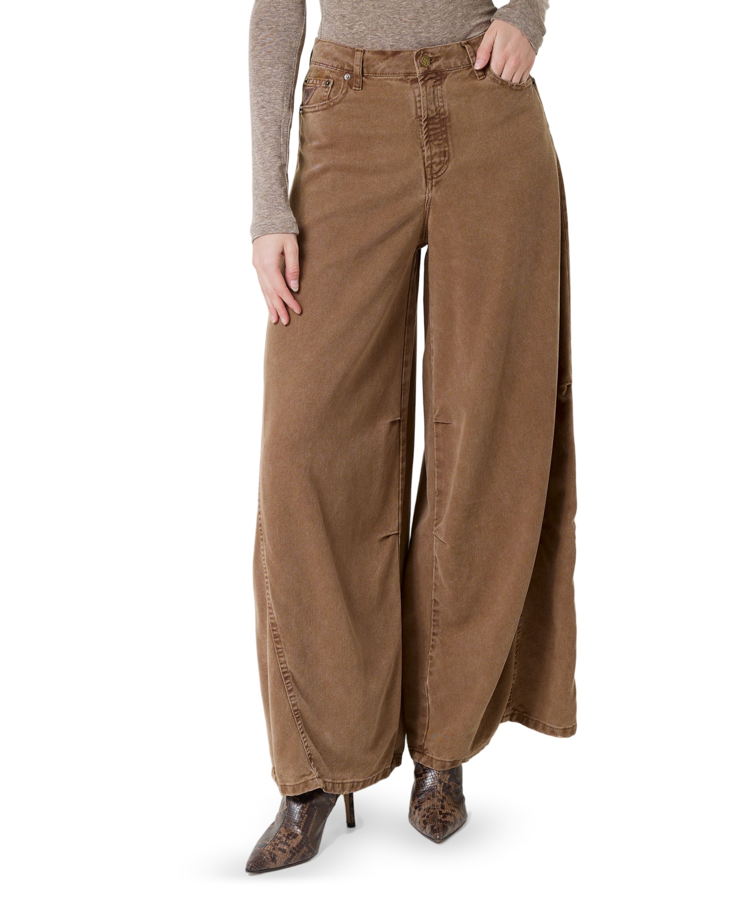 Aerea 8100 Saori Colour dames jeans bruin