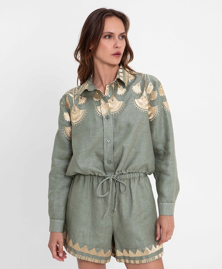 Dames blouse groen