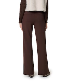 Technical Sweat Wide-Leg Button dames broek bruin