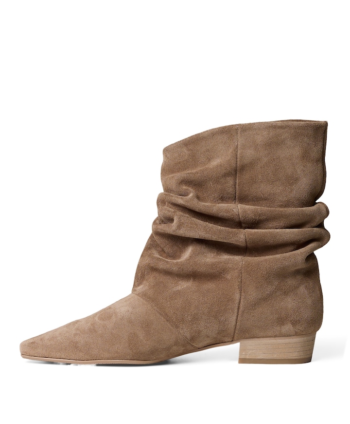 dames enkellaarzen beige