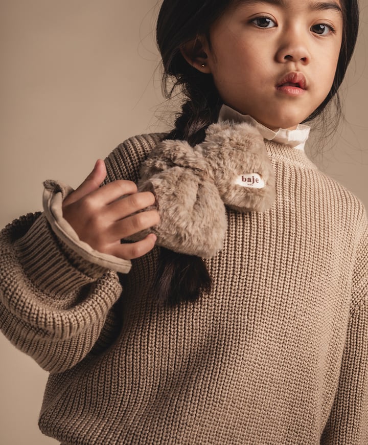 Meisjes trui beige