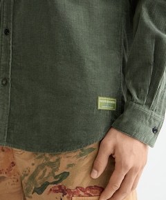 Heren overhemd lange mouw groen