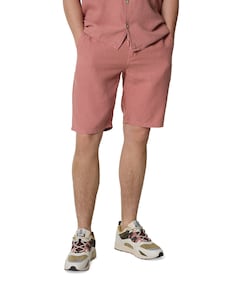 Shorts Chino With Linen, Garment Dye heren korte broek oranje