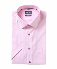 Heren overhemd korte mouw roze