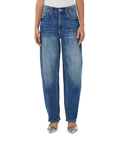 Barrel fit dames jeans blauw