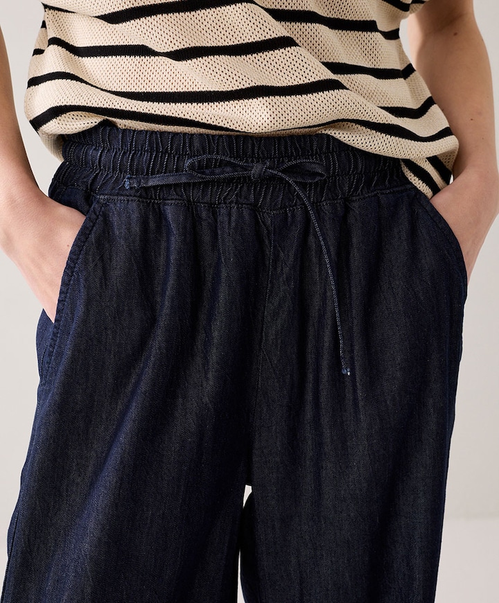 Wide leg Lw cotton tencel dames jeans blauw