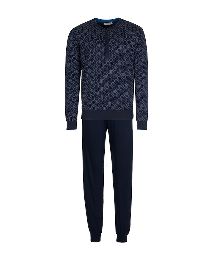 Heren pyjamaset blauw