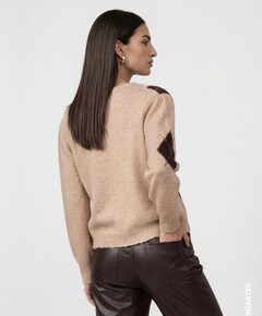 Dames vest beige
