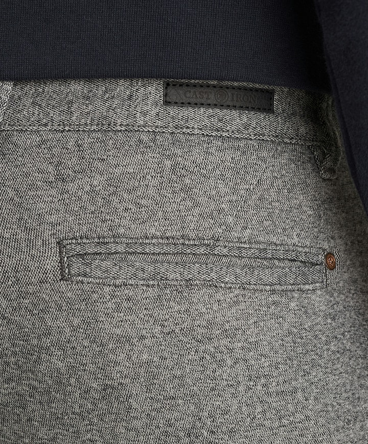 FALTURE RELAXED WOOL-LOOK heren broek grijs