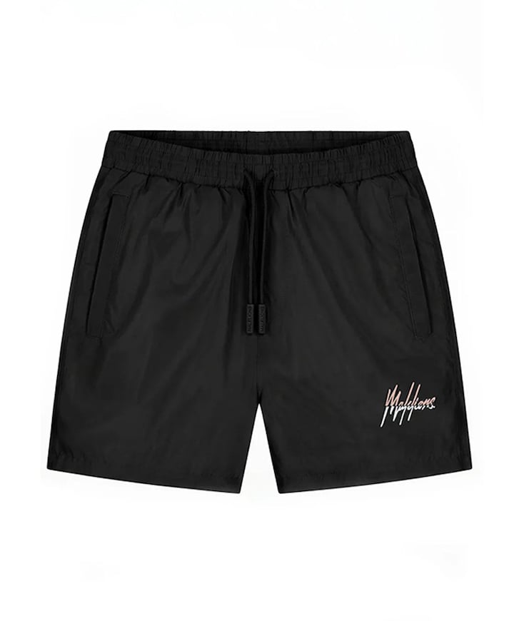 Split swim shorts heren zwembroek zwart