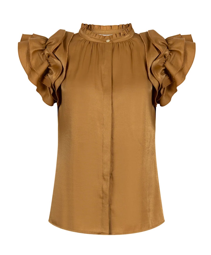 Dames blouse bruin