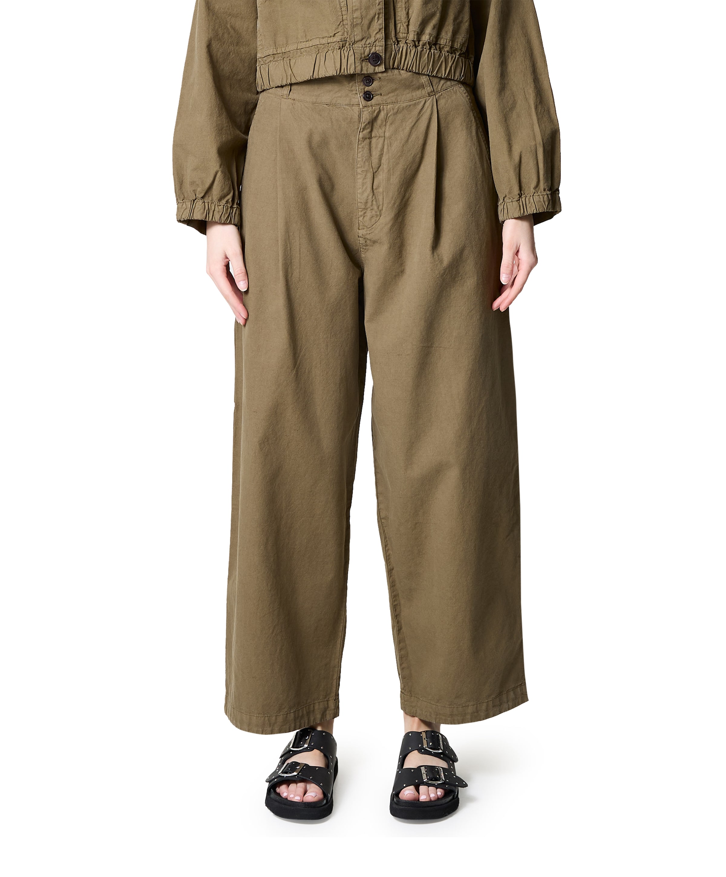 British worker dames broek groen