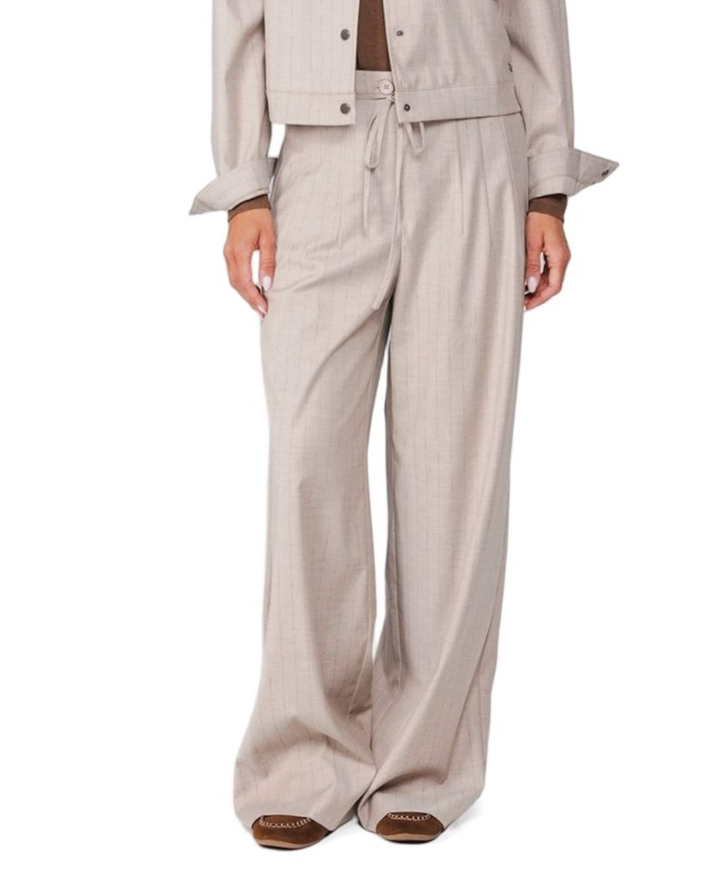 Chalk stripe dames pantalon beige