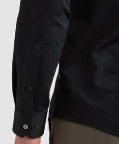 Heren overhemd lange mouw blauw