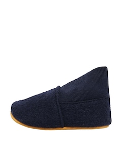 Wool Slippers w. Rib uniseks pantoffels  blauw