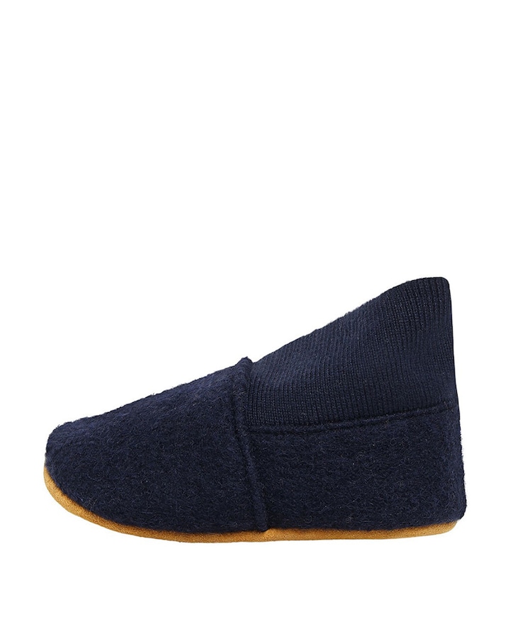 Wool Slippers w. Rib uniseks pantoffels  blauw