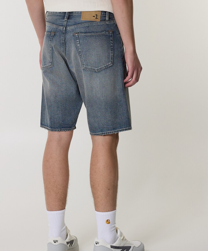 Crated blue heren korte broek blauw