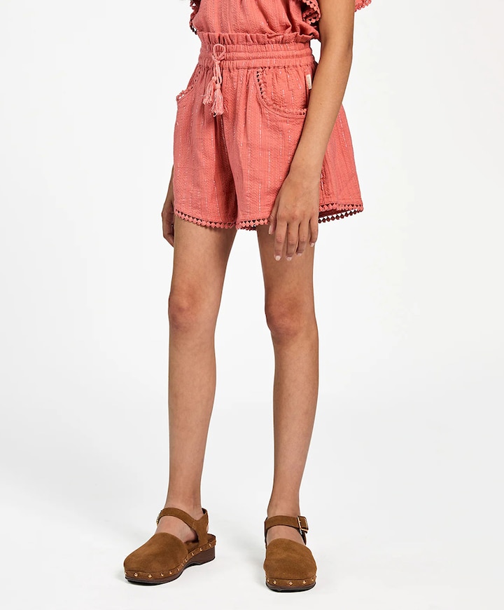 CLOVER LUREX CO 503 G meisjes korte broek roze