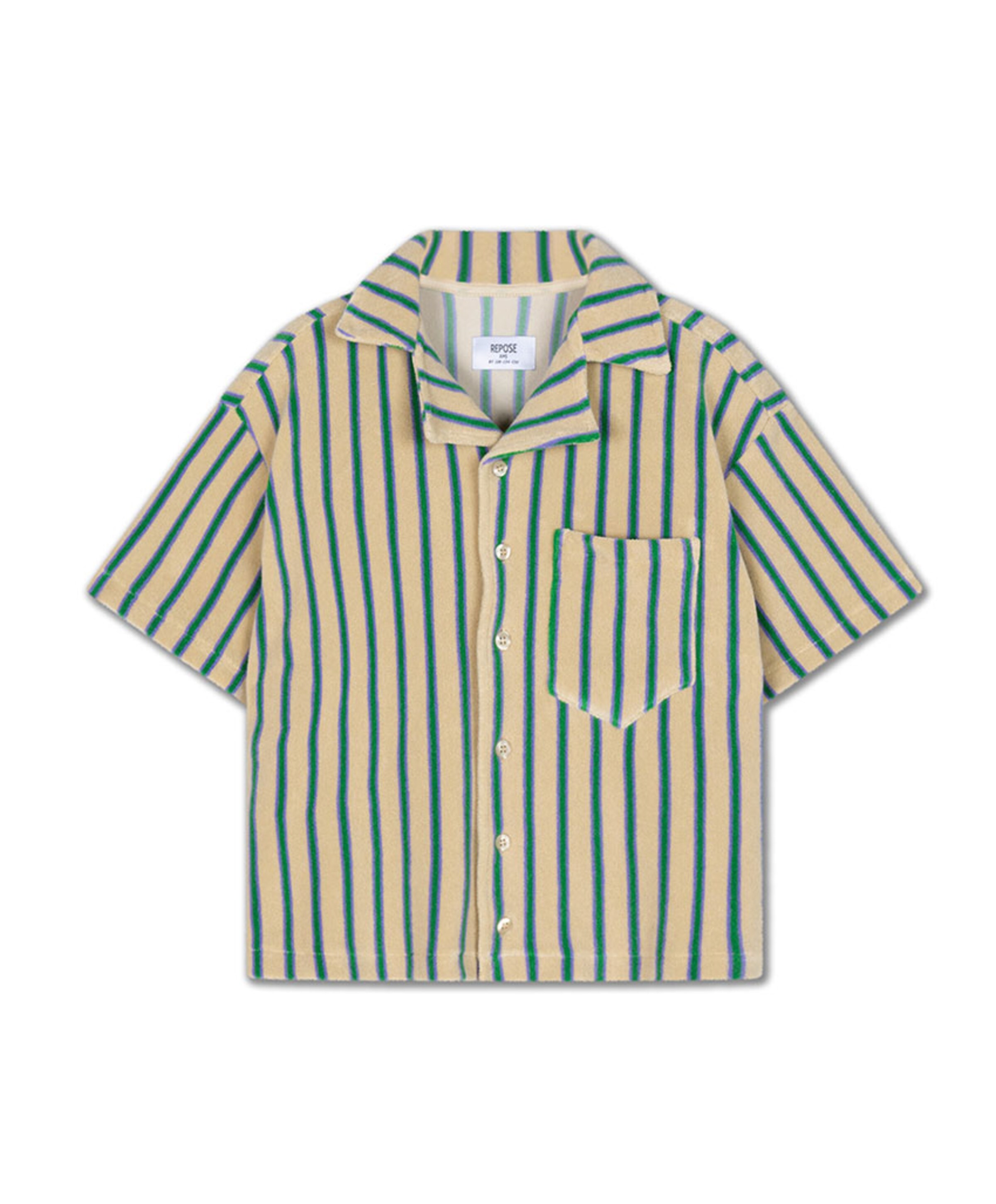 Jongens overhemd korte mouw groen