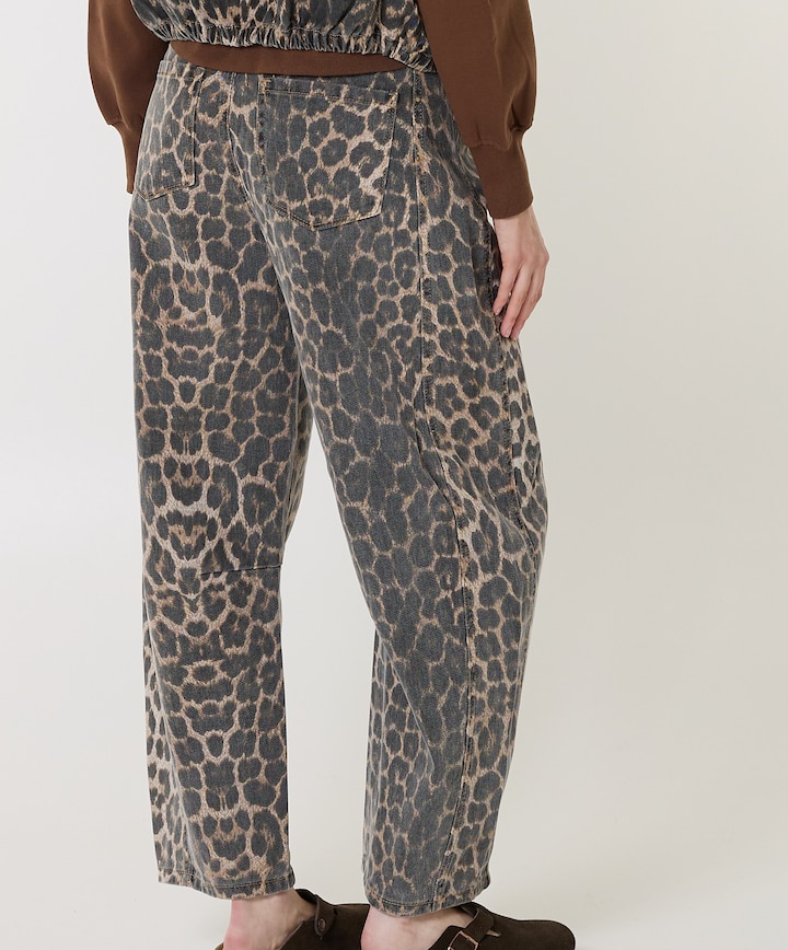 FIORA-BARREL1 dames broek bruin