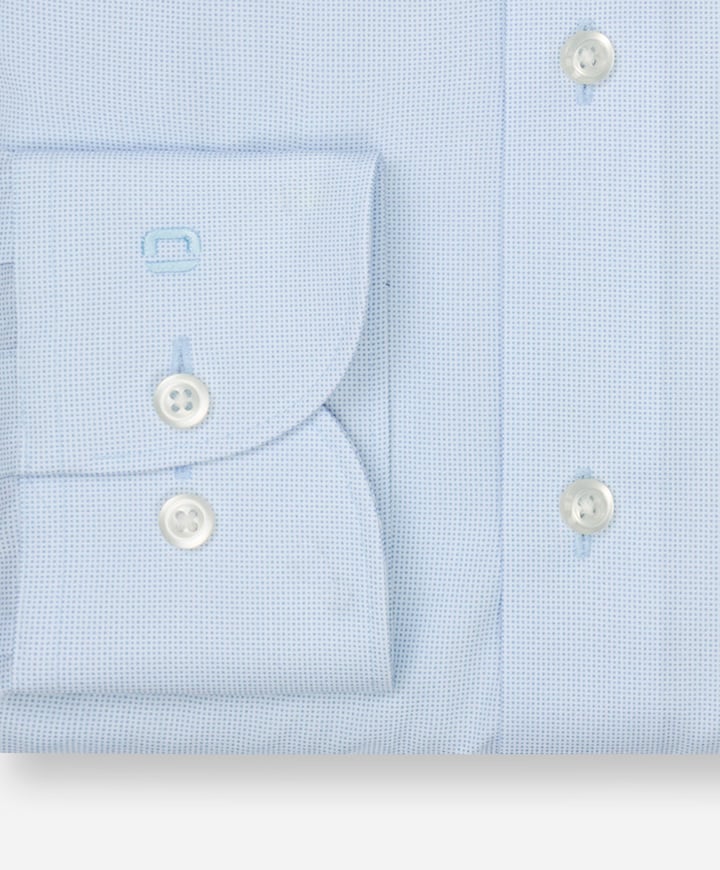 Heren overhemd lange mouw blauw