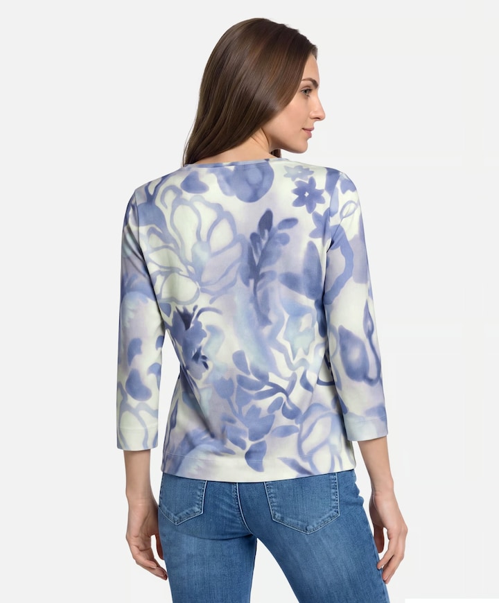 Dames longsleeve blauw