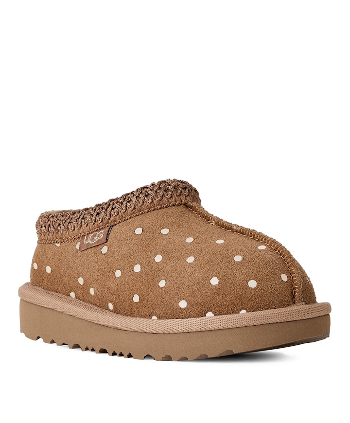 T TASMAN II SHINY DOTS meisjes enkellaarzen bruin