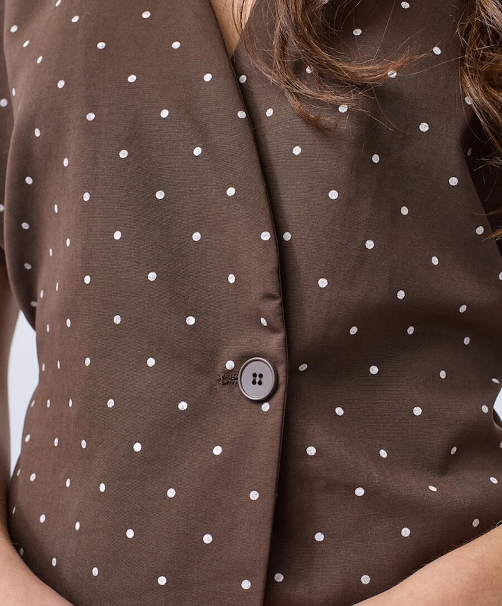 Dames gilet bruin