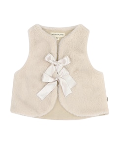 Meisjes gilet beige