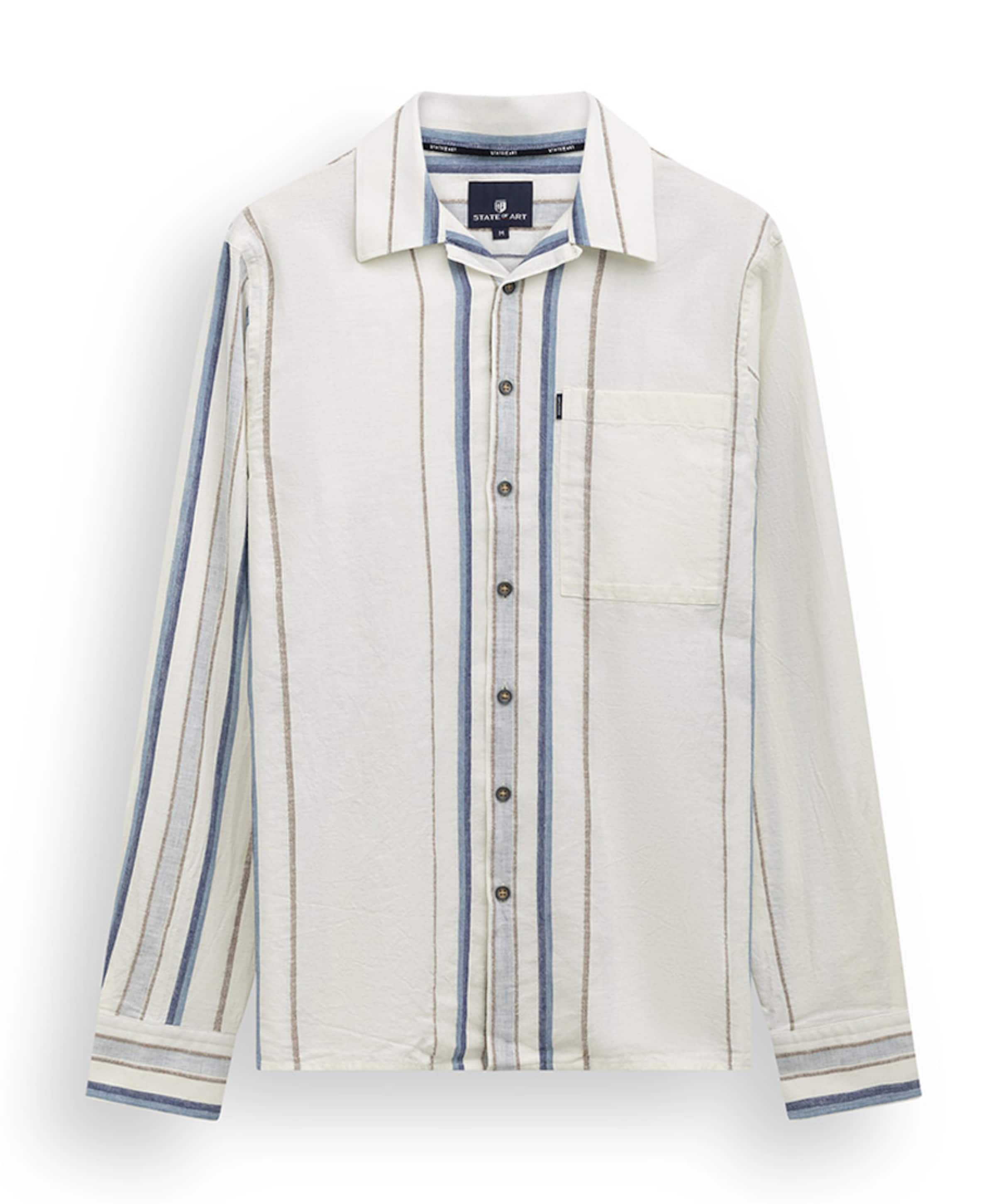 Heren overhemd lange mouw ecru