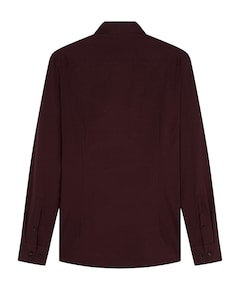 Heren overhemd lange mouw bordeaux